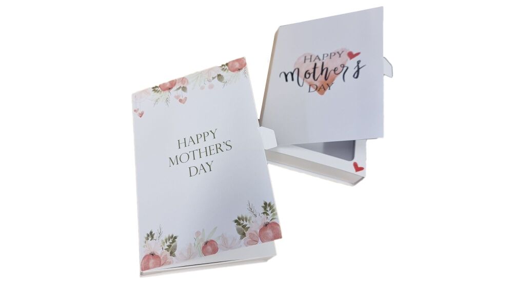 Mother's Day Libro Cavity Box with Printed Full Sleeve & White Base (Style to be chosen) 165mm x 115mm x 26mm Pk of 10