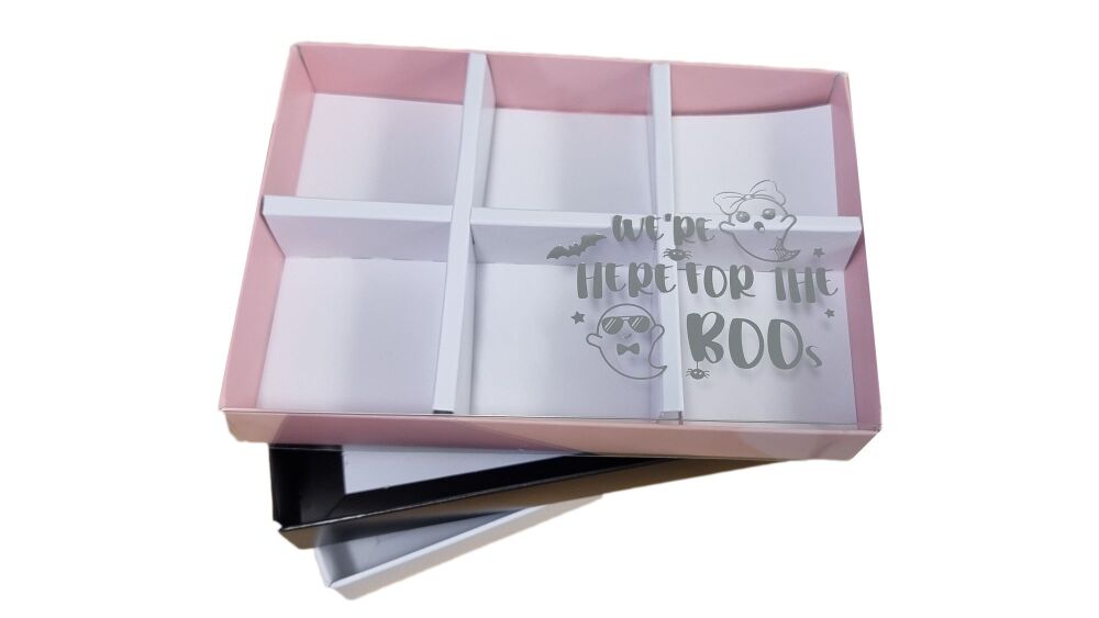 Halloween 6pk Small Sweet Box With Grey foiled  