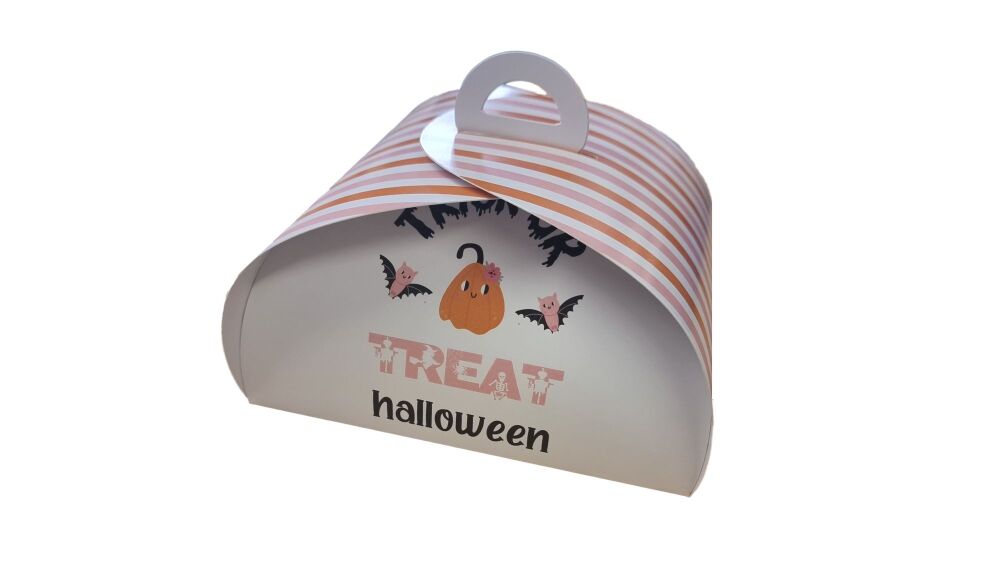 Halloween Handle Print Patisserie Box -145mm x 95mm x 70 mm - Pack of 10