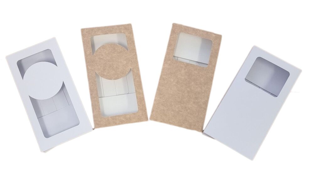 White/Kraft Chocolate Slab Bar Sleeve  160mm x 80mm x 15mm-(Colour to be chosen) Pack of 10