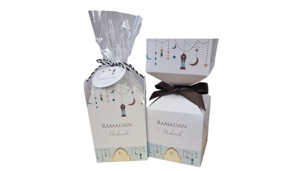 Ramadan  Gift Box Range  ( Style to be Chosen) Twine not included- Cavity Box Size: 80mm x 80mm x 80mm - Pack of 10