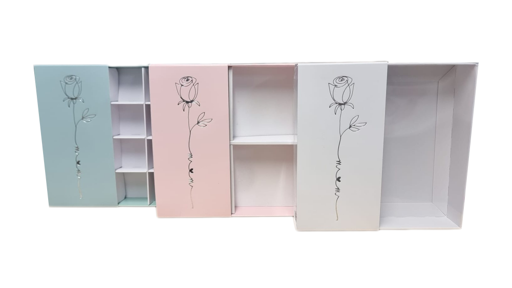 Mother's Day 155mm Square Box Range With Clear Lid, Insert and Silver Foile