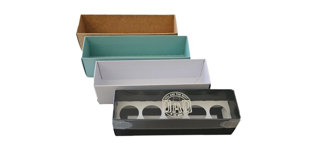 Father's Day 5pk Truffle Box With Foiled Clear Lid And Insert - (Colour to 