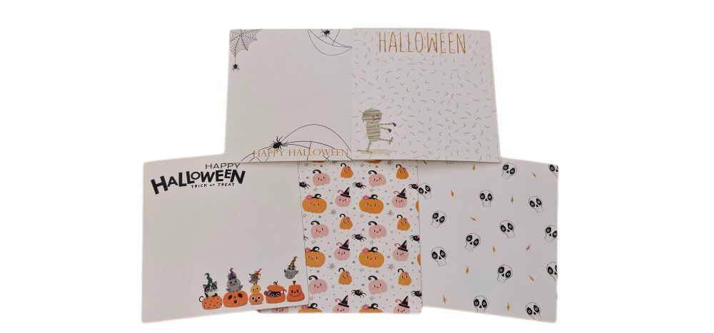 Square Halloween Cookie Backing Card & Cellophane Bag - (H)100 x (W)90mm - 10Pk