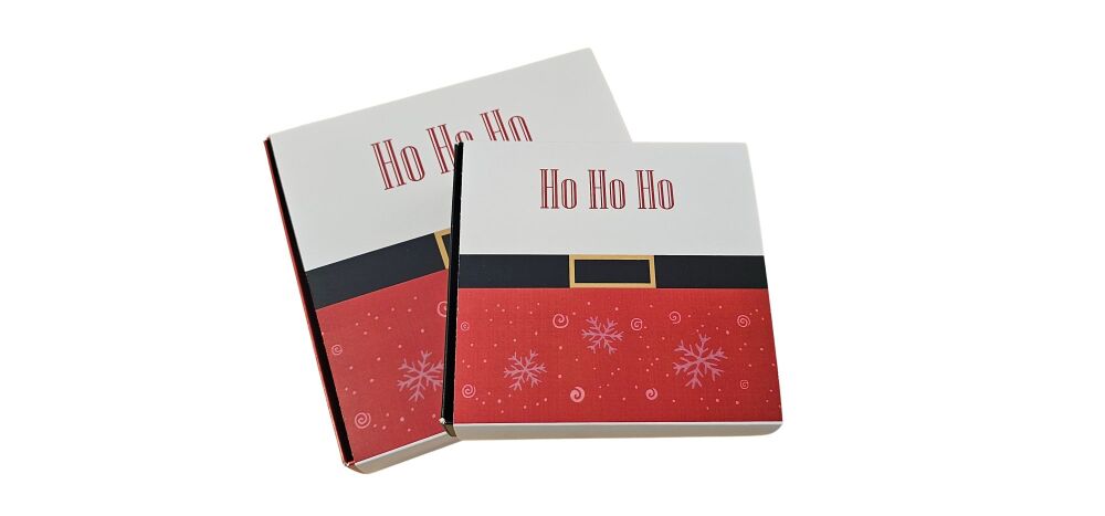 Printed Santa's Belt Square Cookie Range - 10Pk