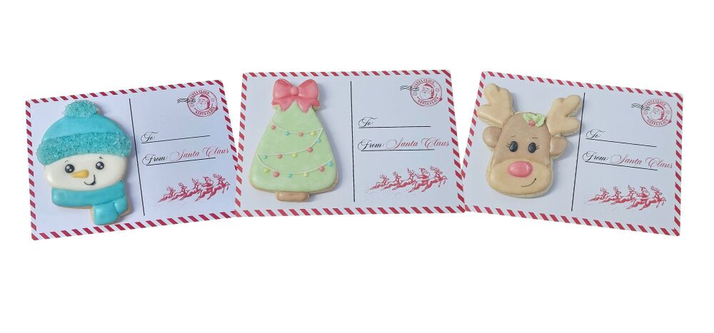 Cookie from Santa Print Backing Card & Cellophane Bag - (H)175 x (W)120mm - 10Pk