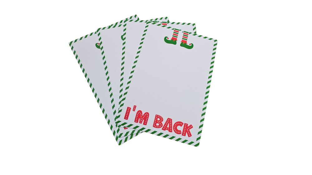 Elf "I'm Back" Printed Backing Card & Cellophane Bag - (H)175 x (W)120mm - 10Pk