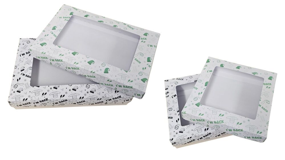 Elf Doodle 30mm/50mm Biscuit/Cookie Box with Acetate Window Lid (Size, Colour & depth to be chosen & price will vary) - 10