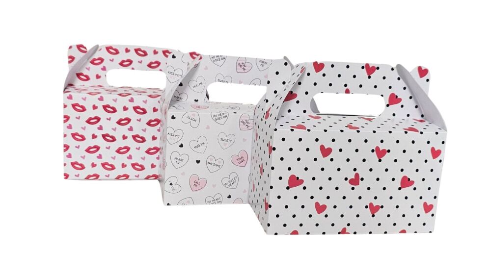 Valentine's Gable Printed Boxes - Cavity Dimensions:190mm x 95mm x 115mm (Print to be chosen)  - Pack of 10