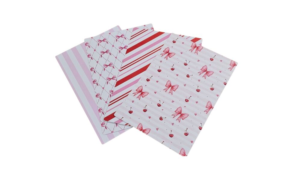 Valentine's Print Cookie Backing Card & Cellophane Bag (pattern to be chosen) - (H)175 x (W)120mm - 10Pk