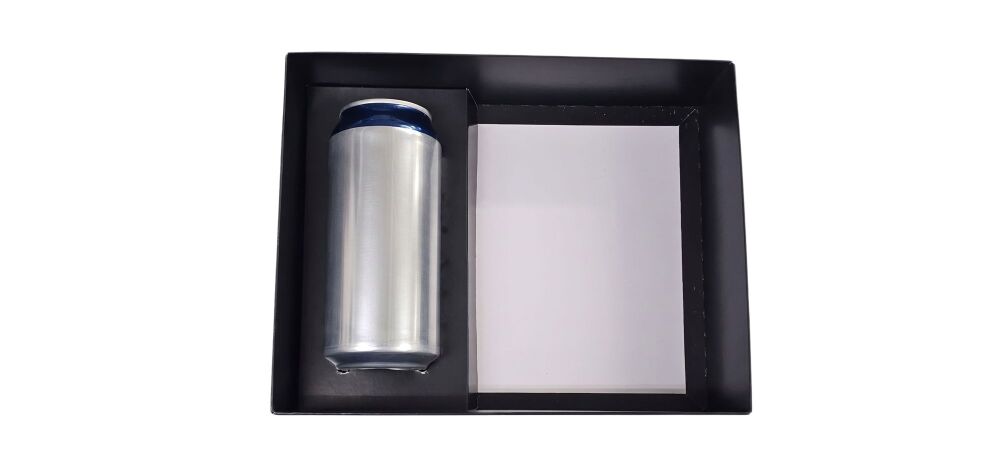 Hamper Box 70mm Deep, 440ml Can Matching Insert & Clear Lid - 250 x 195 x 70mm -10Pk