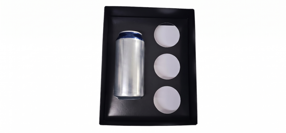Hamper Box 70mm Deep, 3pk Cupcake, 440ml Can matching Colour Insert & Clear Lid - 250 x 195 x 70mm - 10Pk
