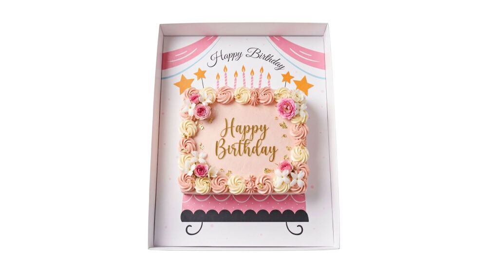 Birthday Cake Fillable Tray Hamper Box