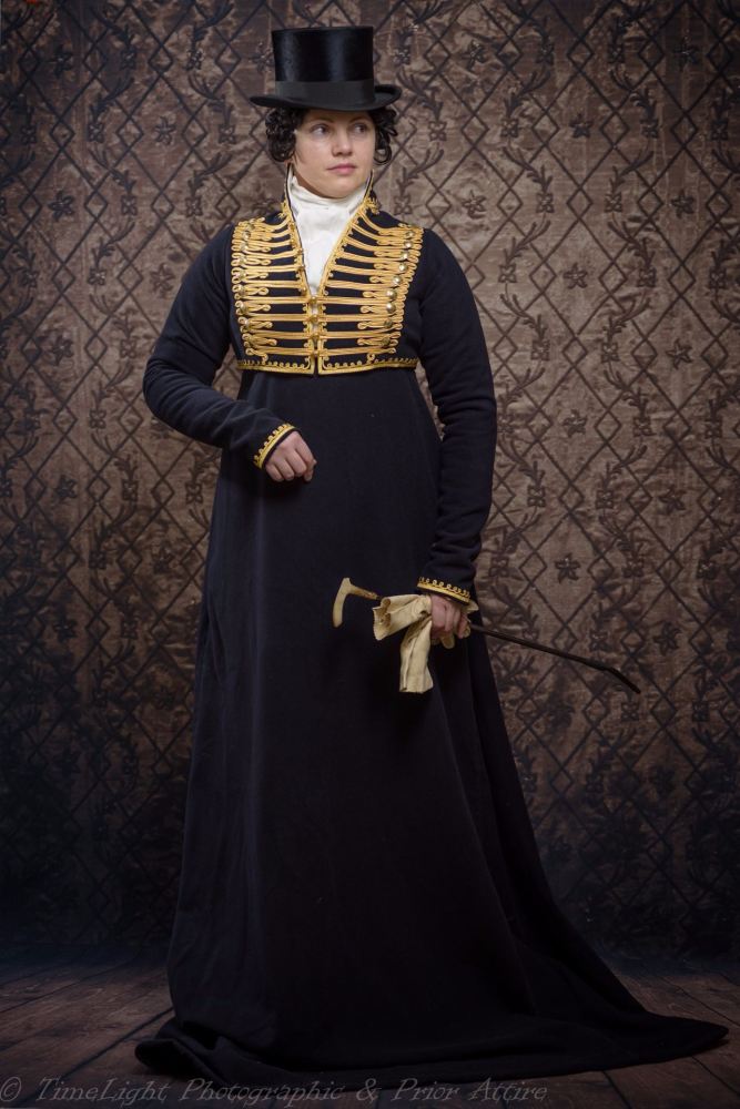 Regency riding habit with military braid size 10/12