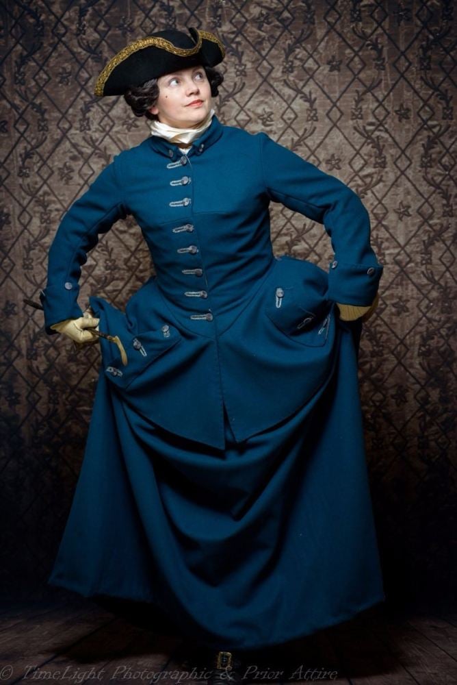 Regency riding habit with military braid size 12/14