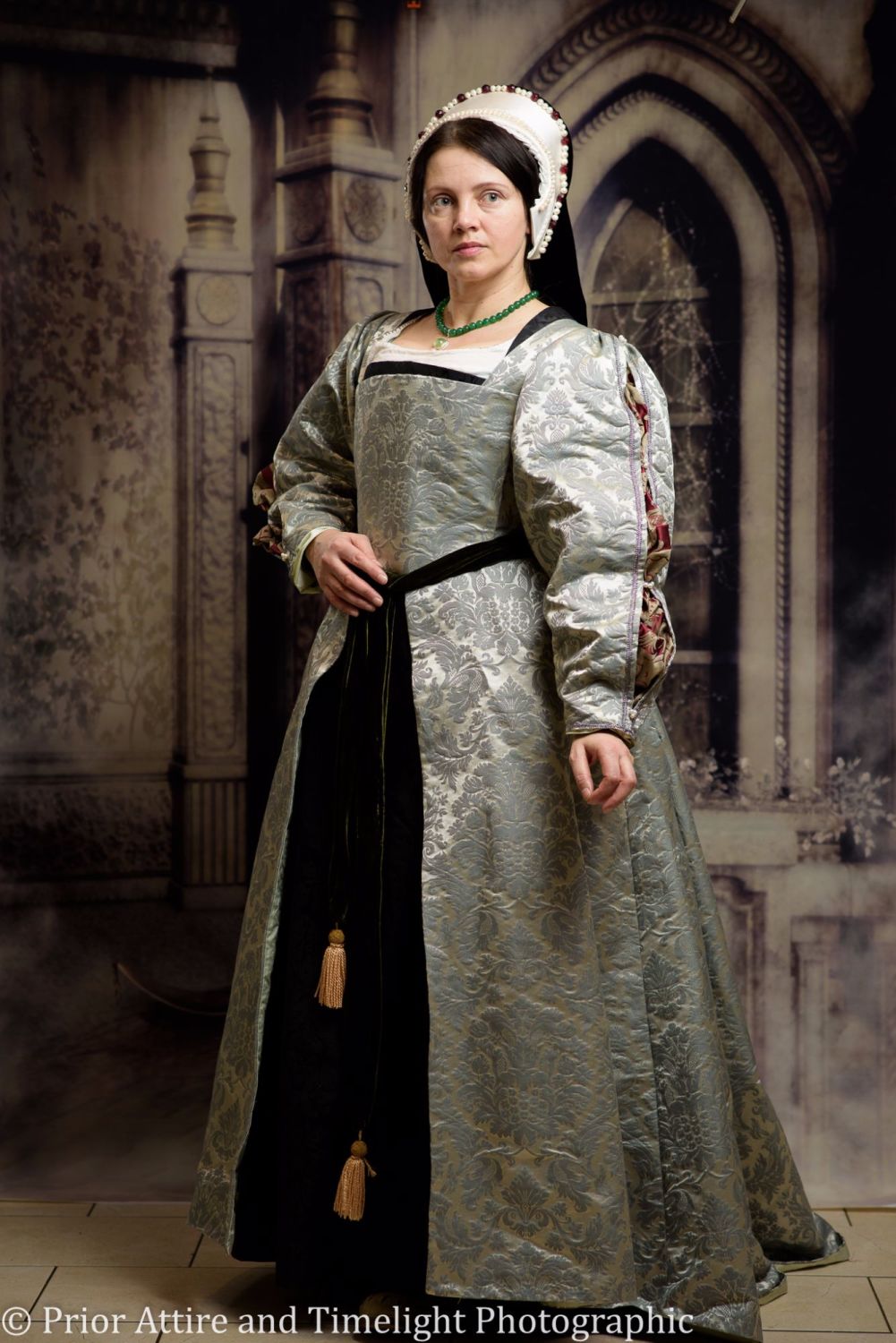 Tudor gown in silk brocade size 10-12