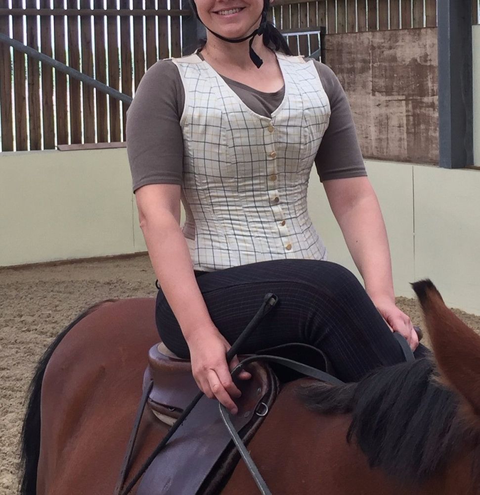 Equestrian corseted waistcoat made to measure