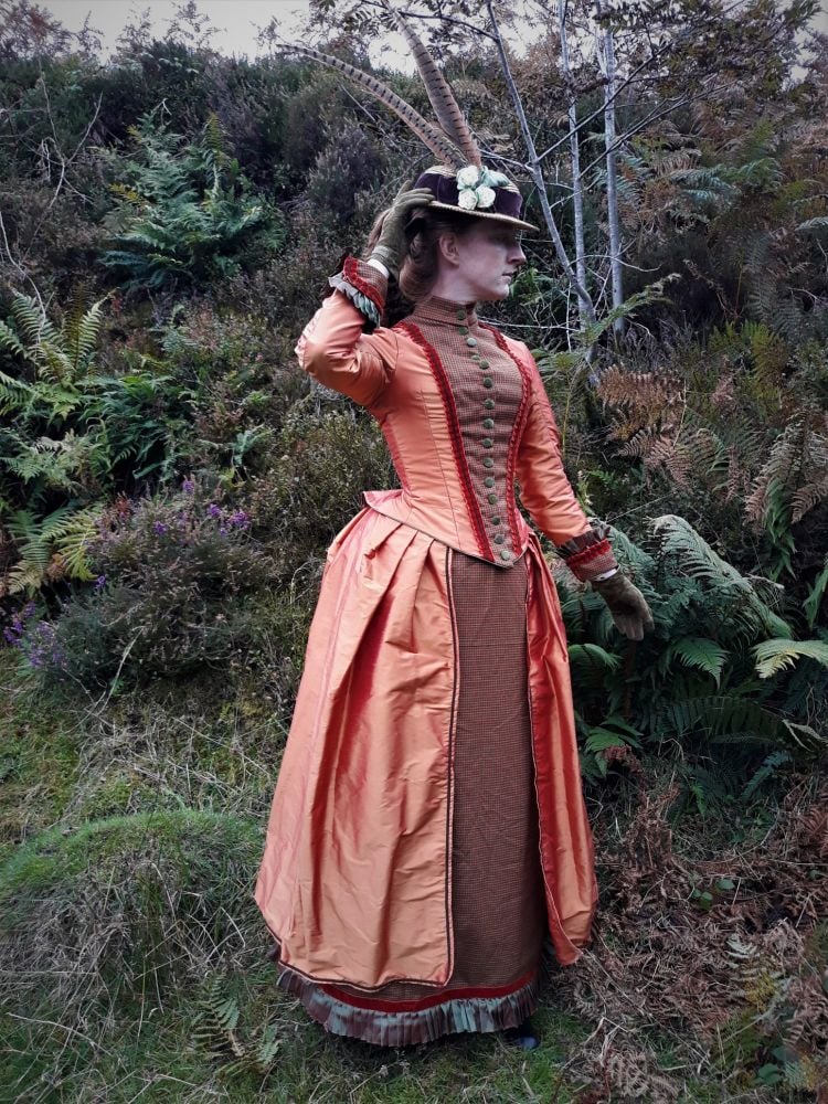 Victorian bustle day dress size 8-10