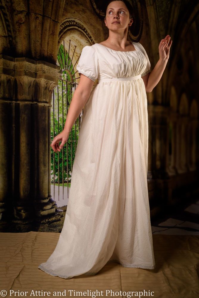 Regency evening dress cotton size 10-14