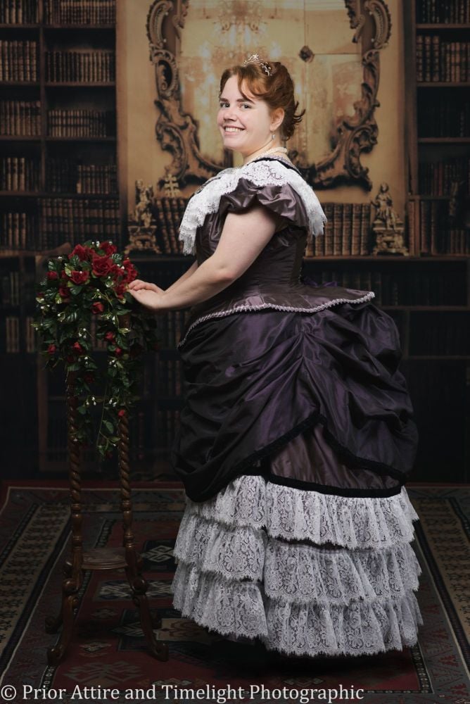 Victorian Bustle evening dress