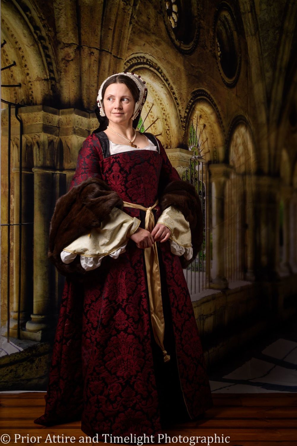 Tudor gown in silk brocade size 10 -12