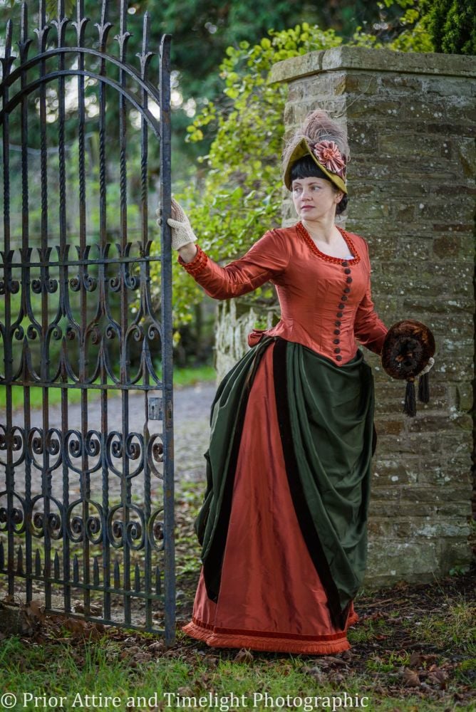Victorian bustle day dress size 12