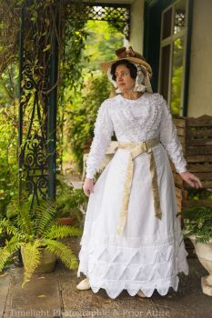 Regency day dress cotton size 12-14