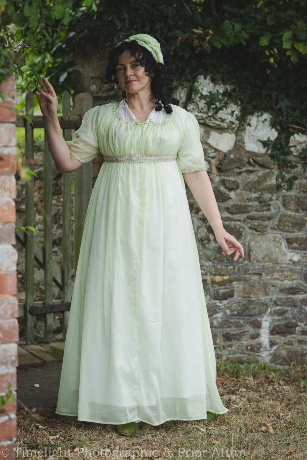 Regency day dress cotton size 12-18