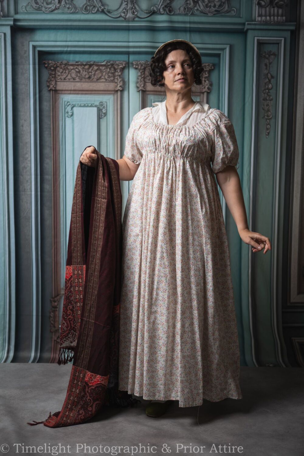 Regency day dress cotton size 10-16