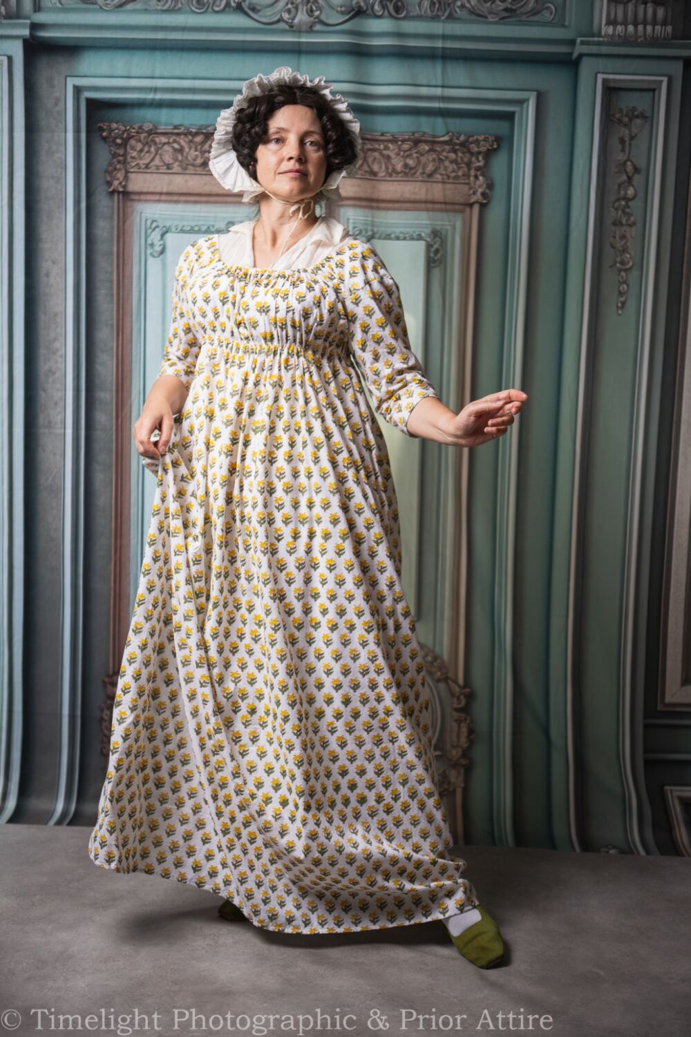 Regency day dress cotton size 10-16