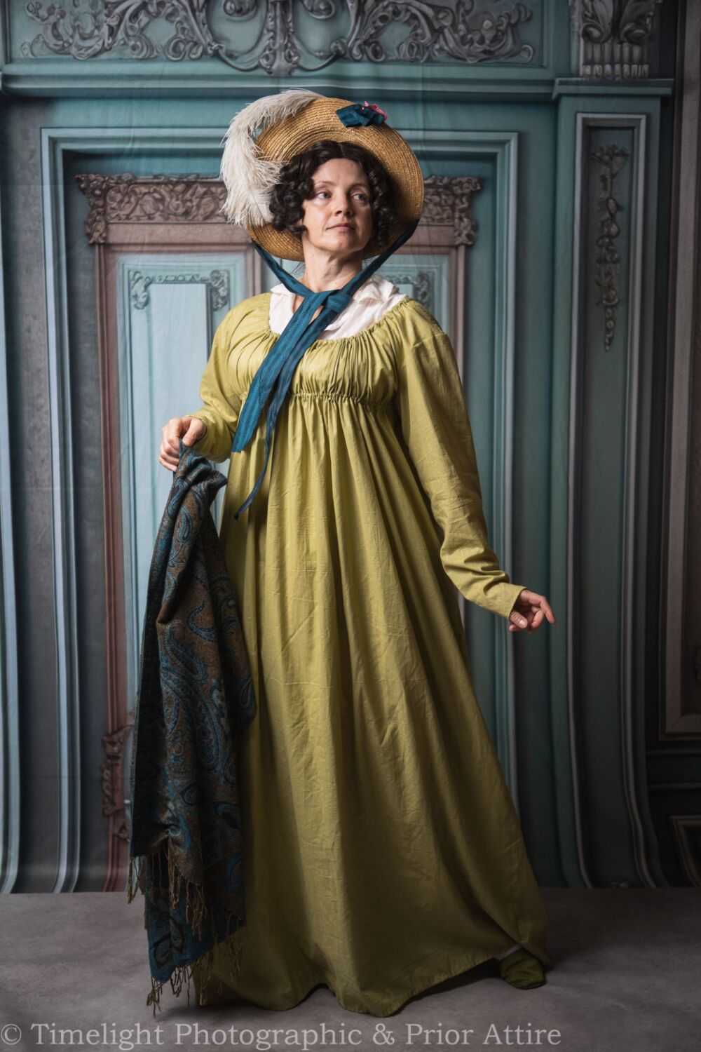 Regency day dress cotton size 10-16