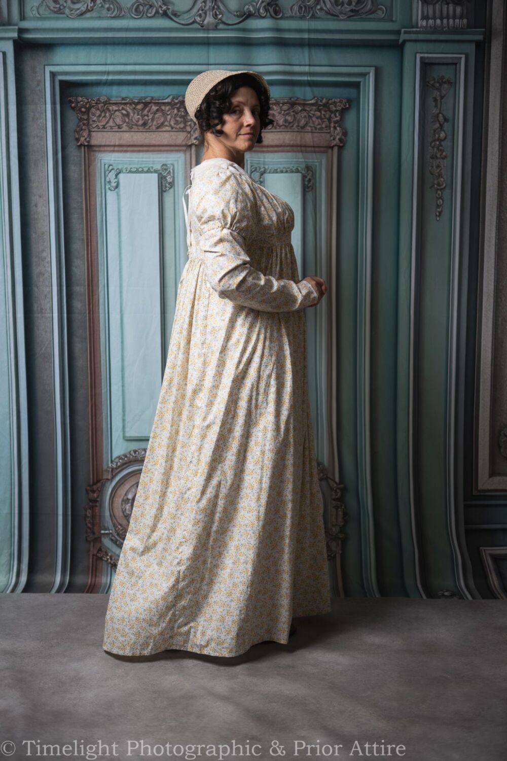 Regency day dress cotton size 14-16