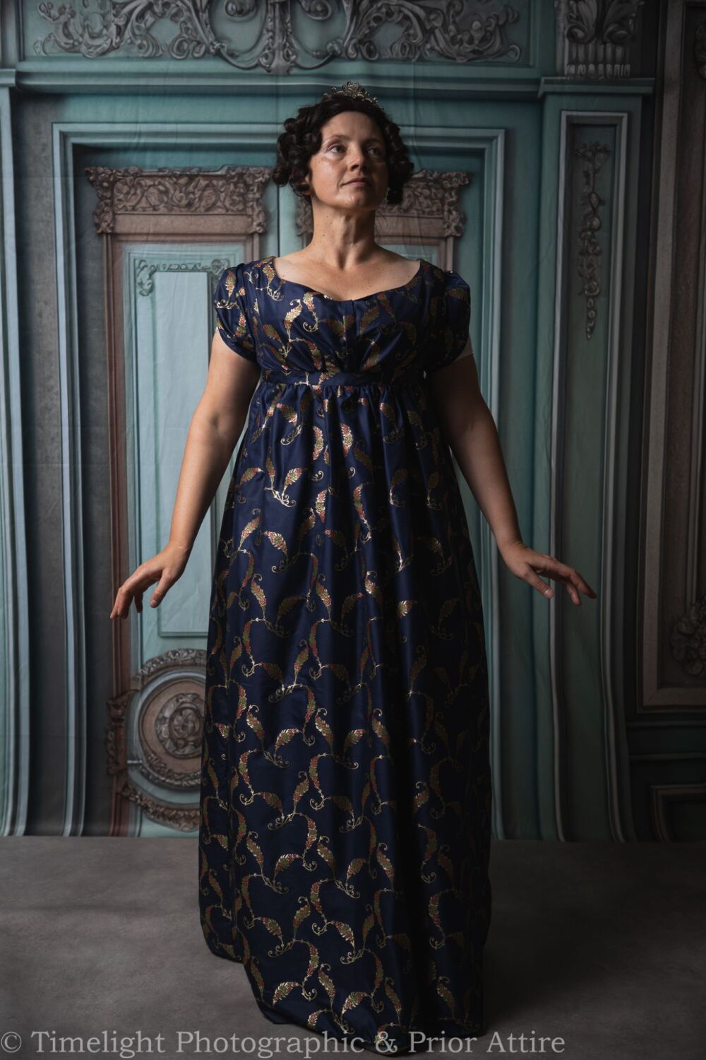 Regency evening dress silk size 10-12