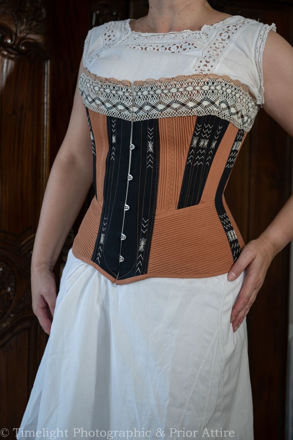 Mid Victorian corded corset 30
