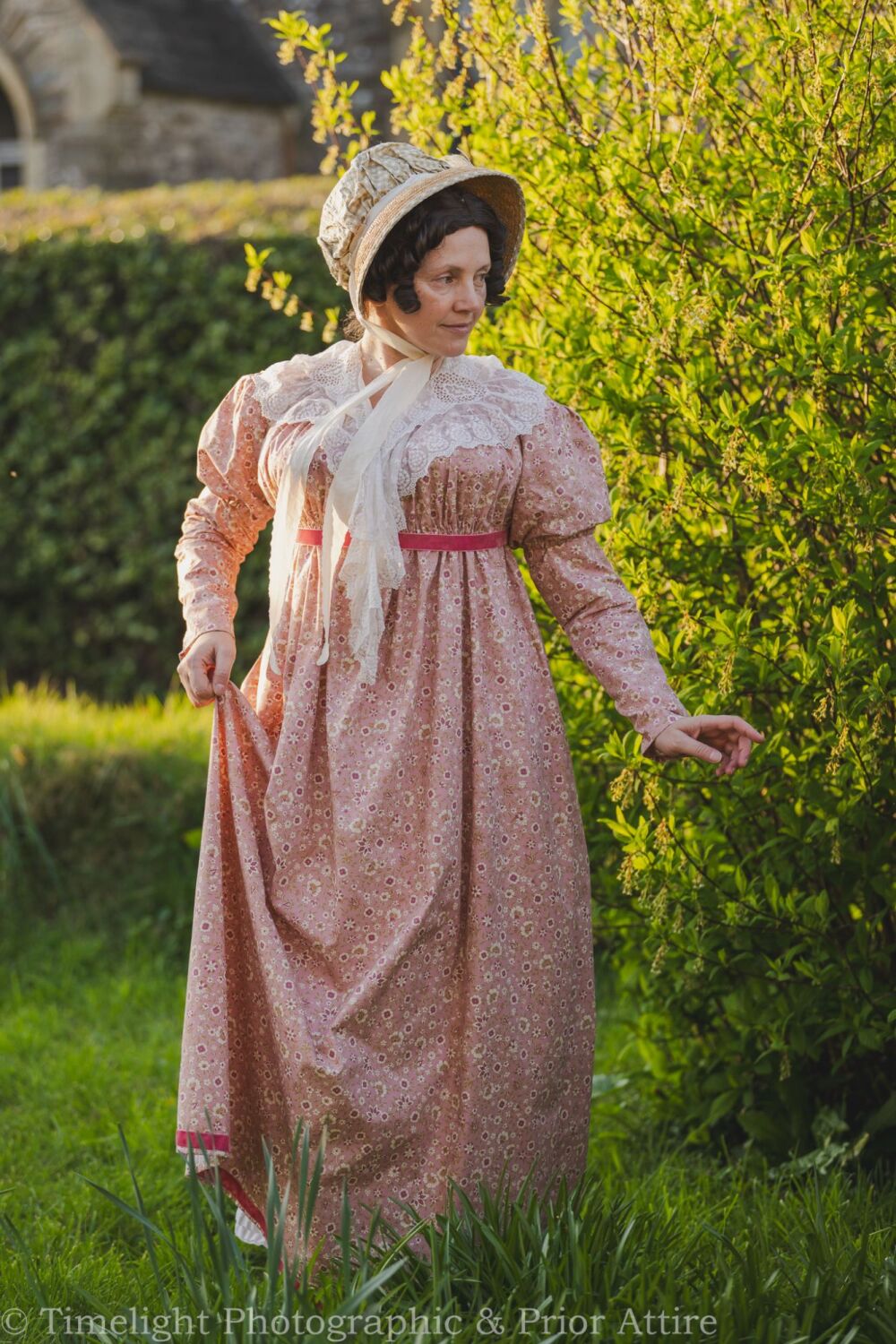 Regency day dress cotton size 12-18