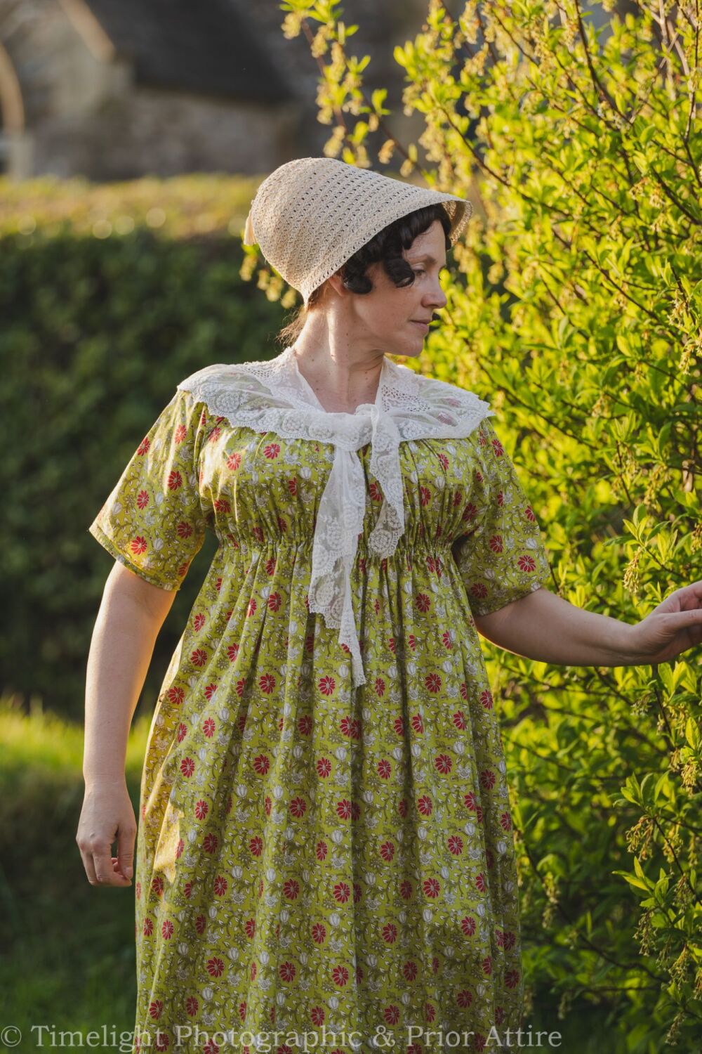 Regency day dress cotton size 12-18