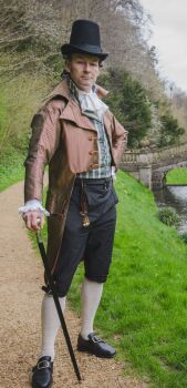 Late Georgian coat in silk