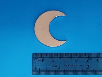 Cast Pewter Crescent Moon Stamping Blank