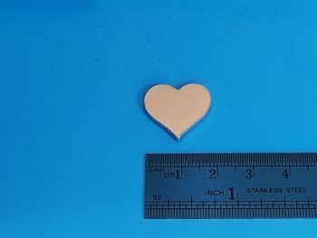 Cast Pewter Curvy Wide Heart 20mm x 18mm