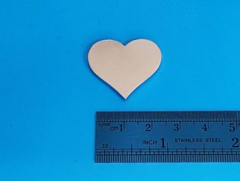 Cast Pewter Curvy Wide Heart 28mm x 25mm