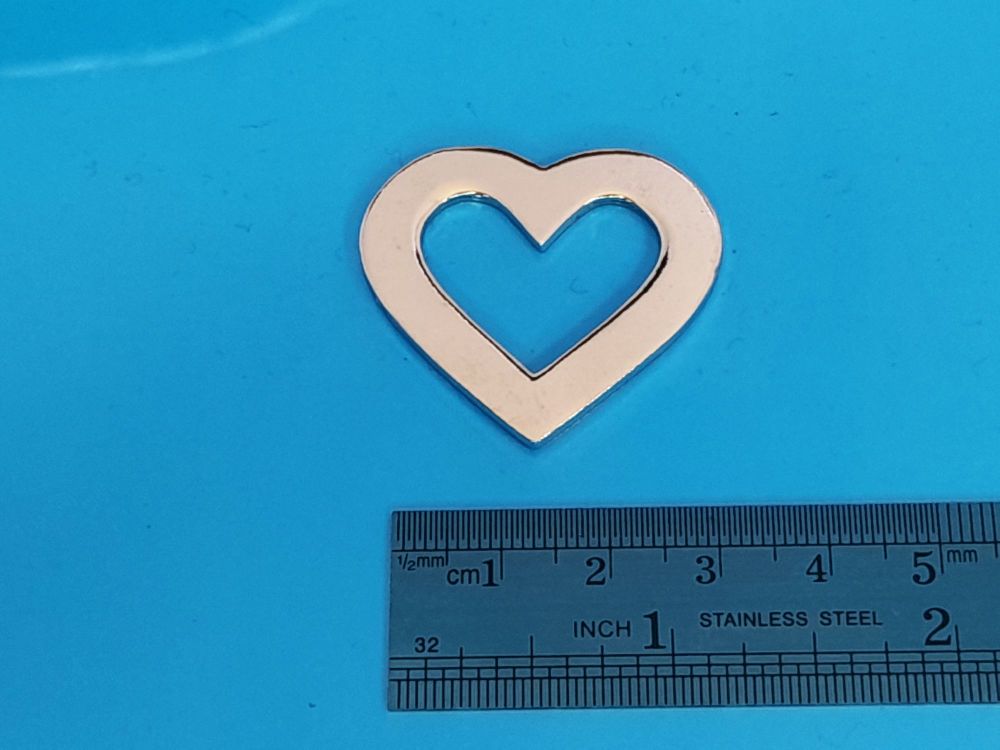 Cast Pewter Slim Heart Washer Blank