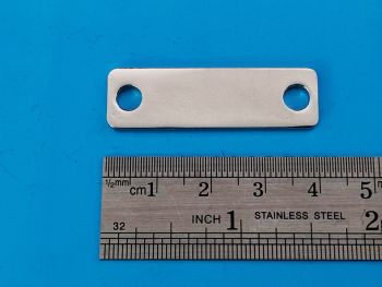 Cast Pewter Connector Bar - Trainer Tag - Bracelet ID Bar Stamping Blank