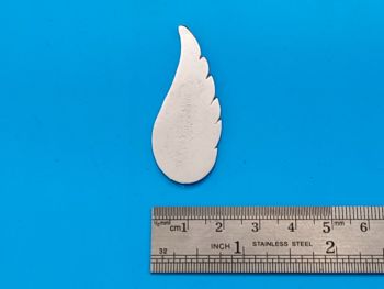 Cast Pewter Angel Wing - 50mm