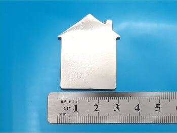 Cast Pewter Large Simple House Blank