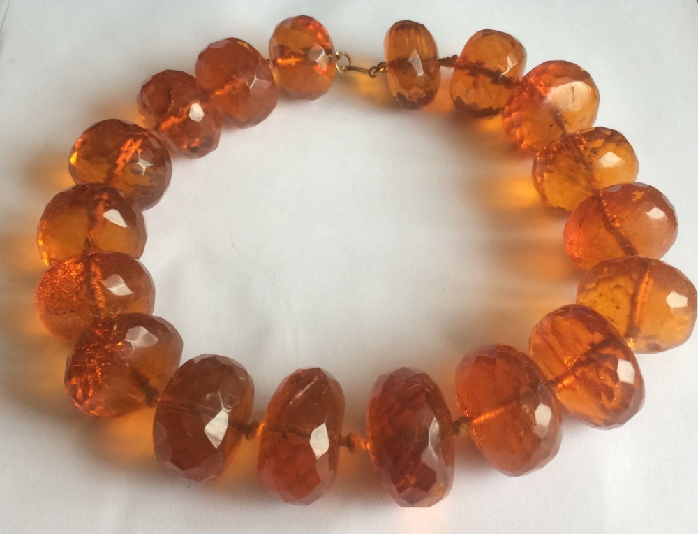 RARE   Large Natural English Amber Necklace  (amb17)