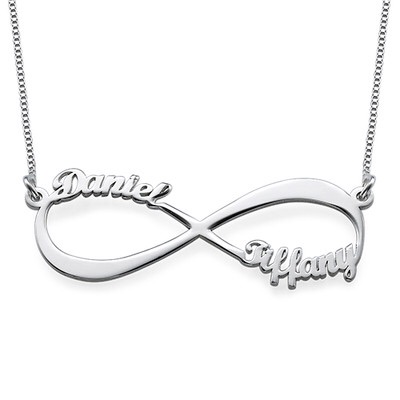 Cut Out Name Sterling Silver Infinity Necklace