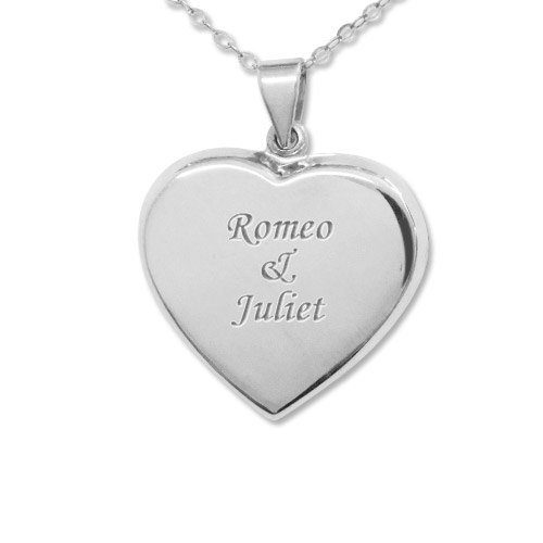 Engraved Sterling Silver Heart Locket