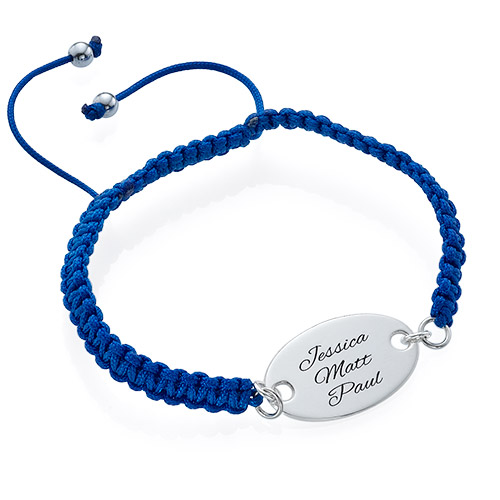Sterling Silver Engraved Oval Shamballa Bracelet