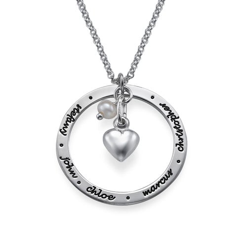 Family Love Sterling Silver Necklace