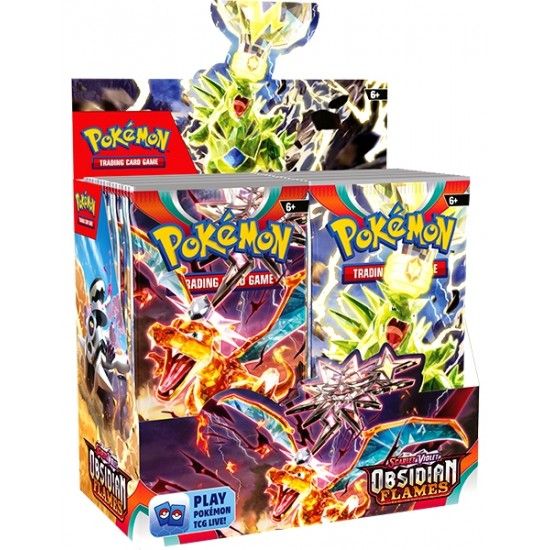 Obsidian Flames Booster Box, contains 36 booster packs, pokemon trading card game